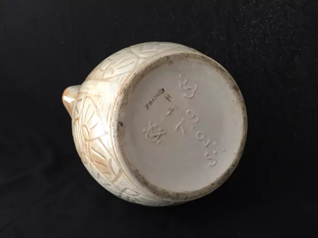 Alte Kanne Milchkanne Kakaokanne Art Deco Frankreich Keramik Keramikkanne 2