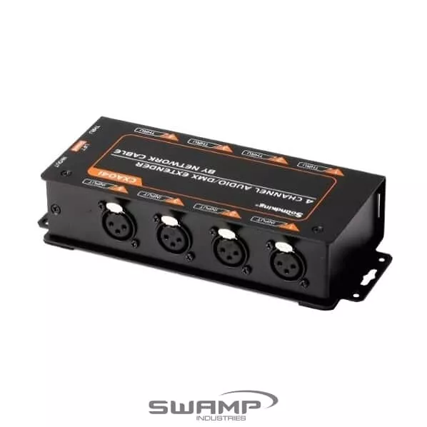 Soundking 4 Channel Audio and DMX Extender via Cat5 or Cat6 Cable CXA041