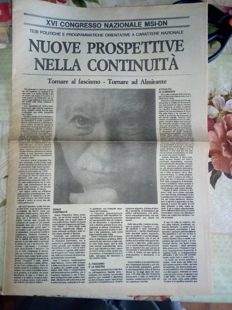 Cod. 6Nu 2 Giornali Xvi Congresso Nazionale Msi-Dn Almirante