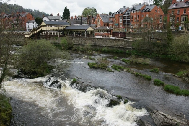 Photo 6x4 River Dee at Llangollen From the bridge looking towards the rai c2010