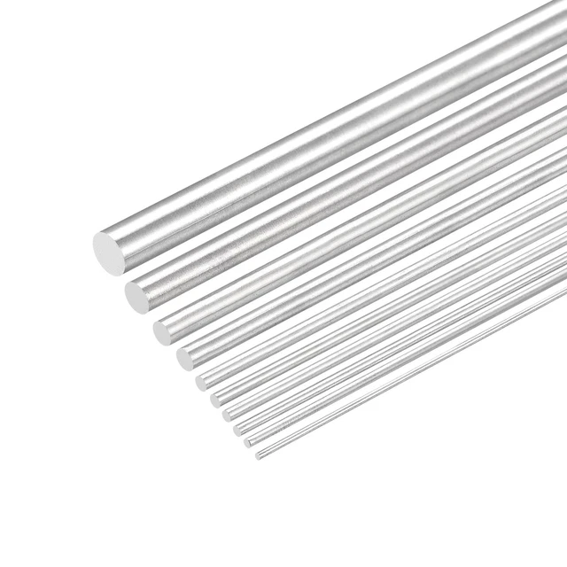 10Pcs Stainless Steel Round Rods 1mm-8mm Assorted Diameter 200mm Length