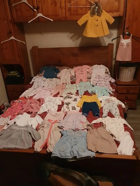 Pacchetto 37 x 0 a 3 mesi per bambina abiti top sleep tute pigiami