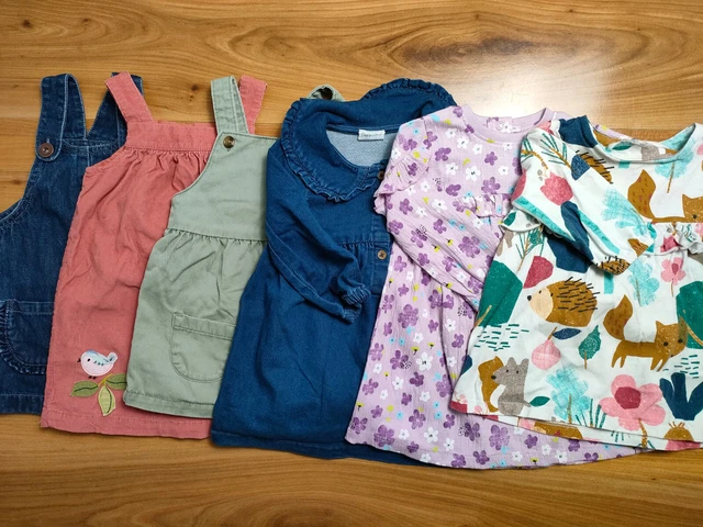 {E766} girls 6-9 months dress bundle NEXT M&S F&F