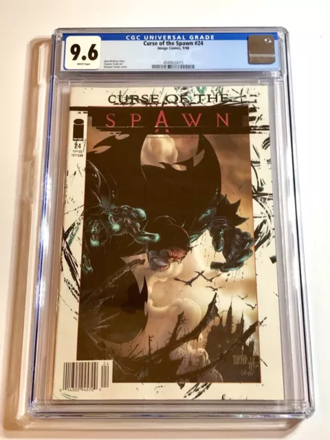 1998 Image Curse of the Spawn #24 *RARE* Newsstand CGC 9.6 White Pages LOW POP 1