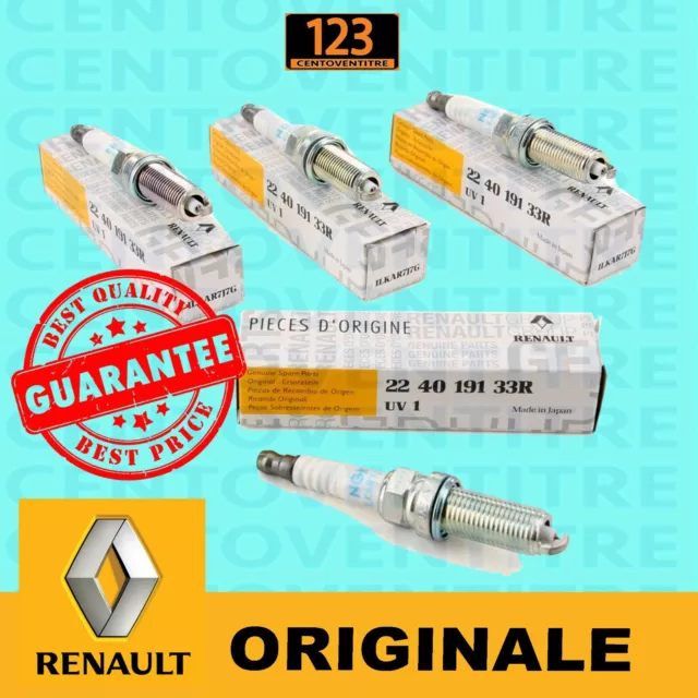 4x CANDELE ORIGINALI RENAULT CLIO KANGOO MEGANE SCENIC TWINGO 224019133R