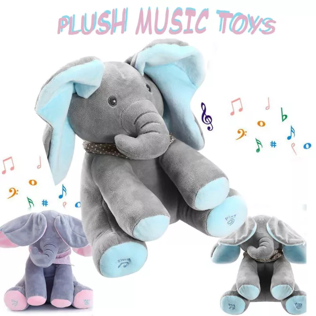 Baby Talking PP Cotton Elephant Soft Plush Doll Singing Stuffed Animals Toy Gift