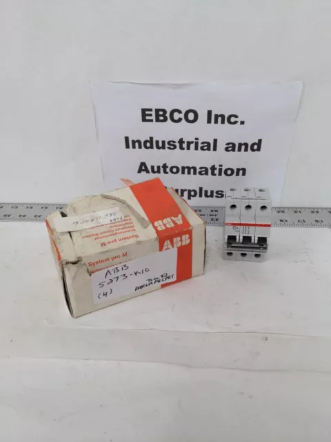 ABB S273K10A mini circuit breaker 277/480V 10A 3 pole rail mount