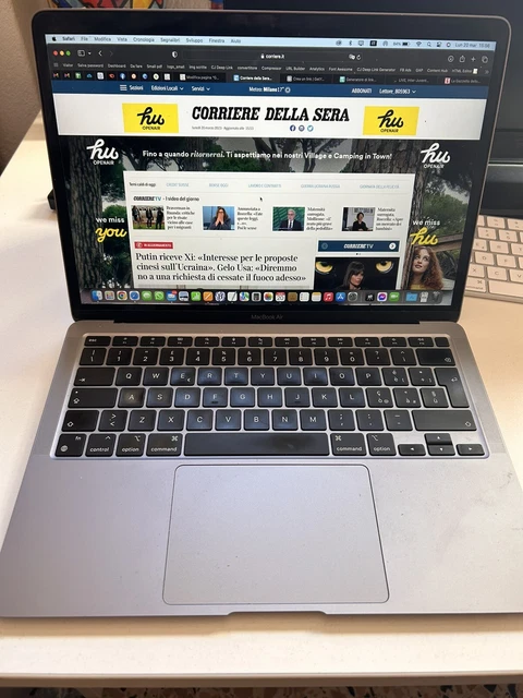 Apple MacBook Air 13" (512GB SSD, M1, 8GB) Laptop - Grigio siderale -...