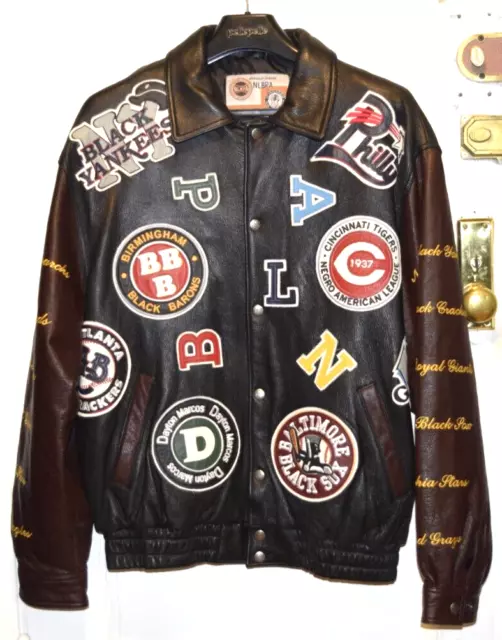 Men's-Negro League-NLBPA-Baseball-Varsity-Leather-Jacket-Multicolor-XXXL-3XL
