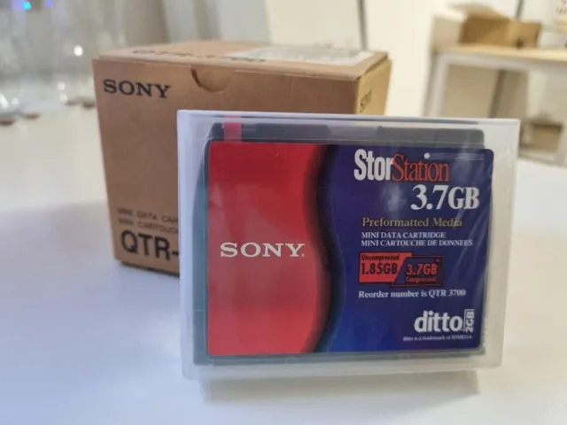 5x SONY QTR 3700 StorStation 3,7GB Mini Data Cartridge - NEU
