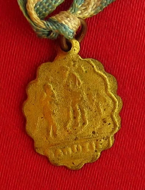 Vintage SAINT JOHN THE BAPTIST Medal BAPTIZING JESUS & NATIVITY Greek Orthodox