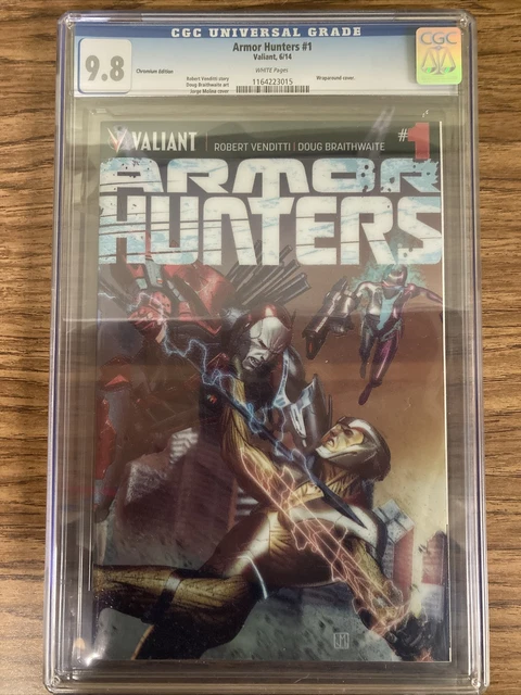 VALIANT Armor Hunters  #1 CGC Graded 9.8. Wraparound Chromium Variant Edition.
