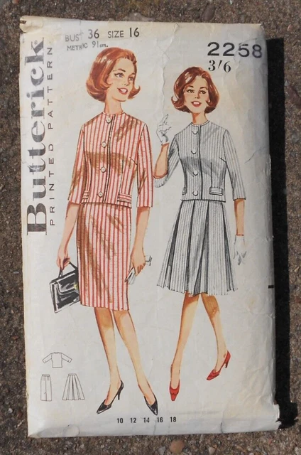 1960's Butterick Skirt Wardrobe Pattern - Waist 26