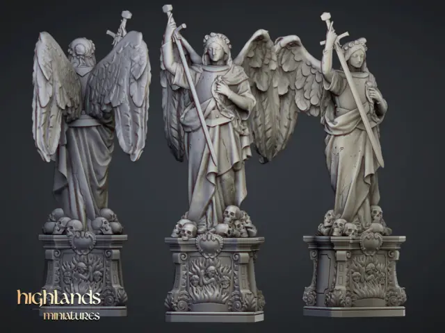 Saint Helena Statue, RPG Wargames Fantasy Angel Statue Scatter Terrain Props