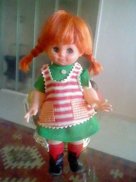 Pippi Langstrumpf Muñeca Spain Original Vintage Sin Marca