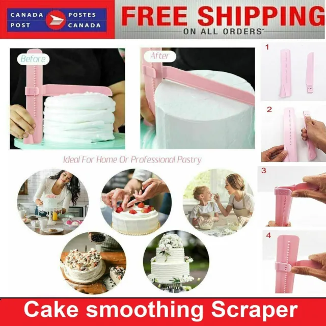 Adjustable Height Cake Screed Scraper Icing Piping Cream Edges Smoothing Tool