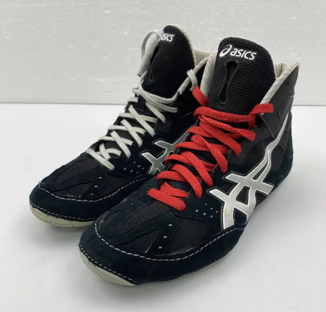 ASICS Cael V6 6.0 J401Y Black Wrestling Shoes Mens Size 9 Suede Boxing Classic