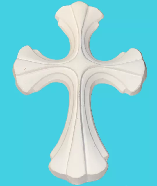 Ceramic Bisque Ready To Paint Decorative 3" Cross DIY Figurine