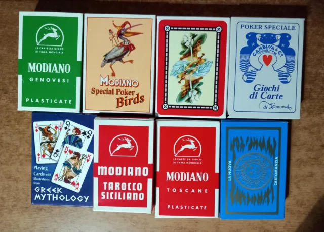 Lotto Di 8 Mazzi Di Carte Da Gioco - Modiano / Fabbri Editore