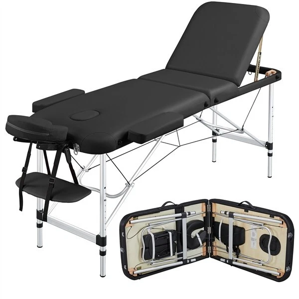 Mesa de masaje portátil plegable ajustable spa salón terapia sofá cama reposacabezas d