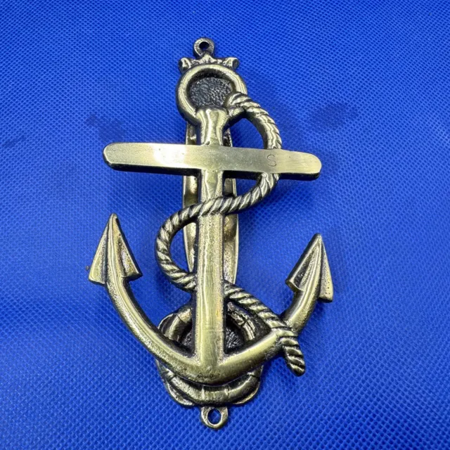 Anchor Door Knocker Brass Heavy Vintage Nautical  Reclaimed Reuse