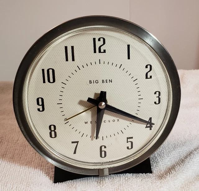 VINTAGE WESTCLOX BIG Ben Alarm Clock Black & White 45.00 PicClick