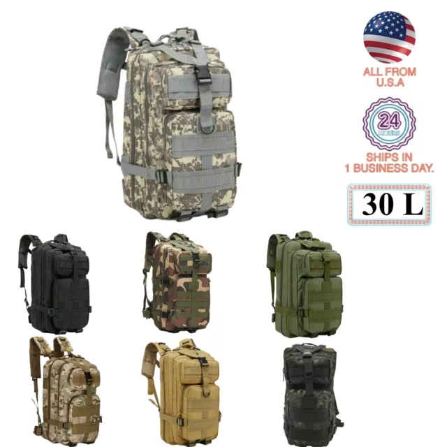 30L Outdoor Military Molle Tactical Rucksack Backpack Camping Hiking Travel Bag