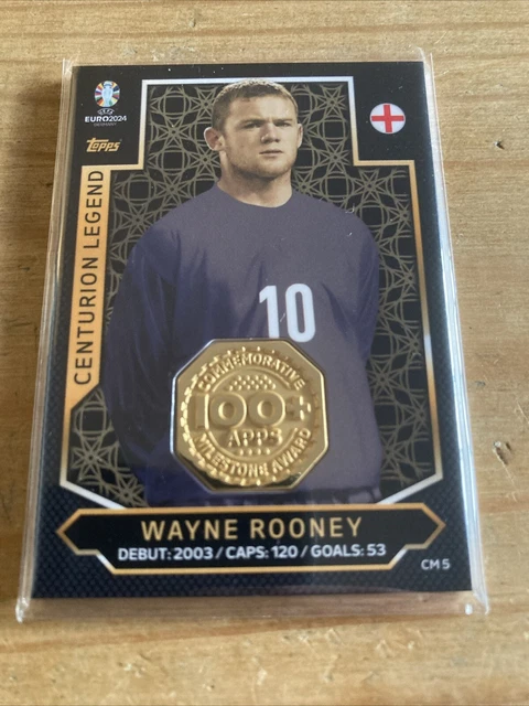 TOPPS EURO 2024 Carta Wayne Rooney Centurion Legend Nera EUR 1 17 TOPPS EURO 2024 Carta Wayne Rooney Centurion Legend Nera EUR 1 17