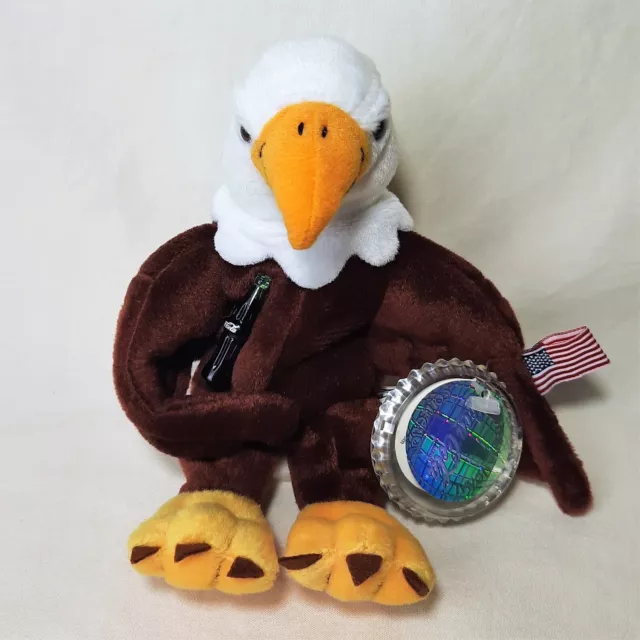 Coca-Cola Reegle The Eagle USA International Bean Bag Plush 1999