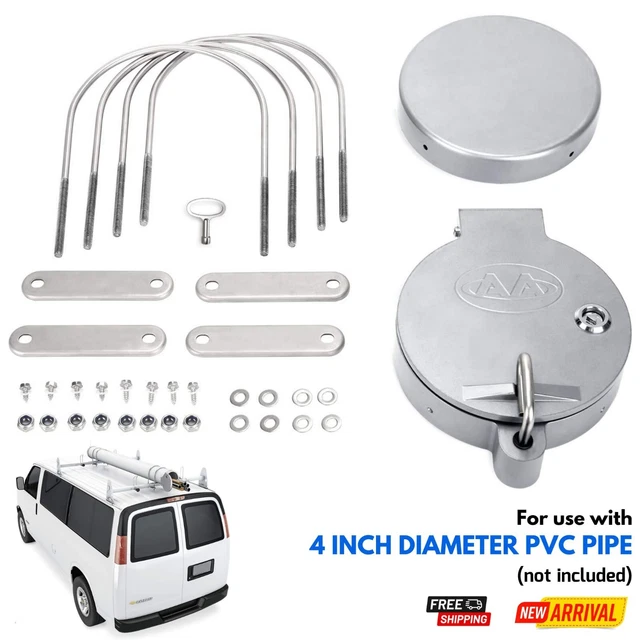 Conduit Carrier Kit for 4" PVC Pipe Truck Van SUV Rack Mount Ladder Roof Camper
