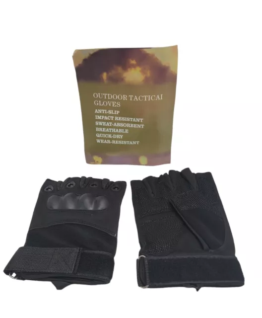 Outdoor Tactical Army Military Motorcycle Hunt Hard Knuckle Half Finger Glove XL