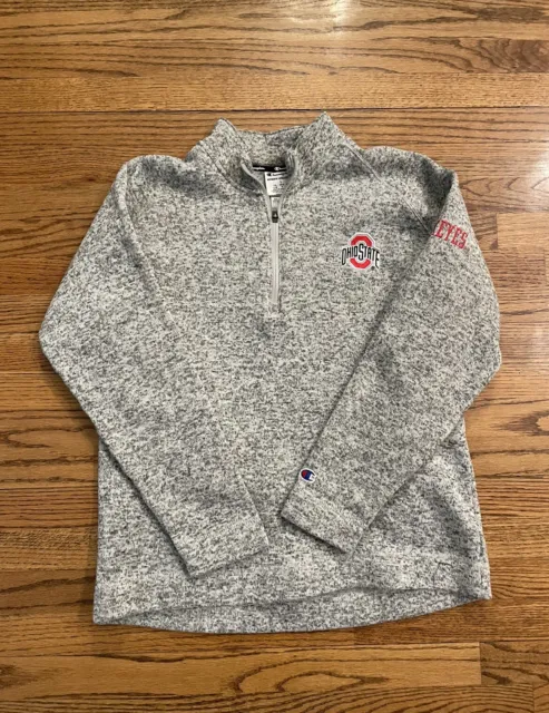 Ohio State Buckeyes Champion Fleece Quarter Zip Jacket Large