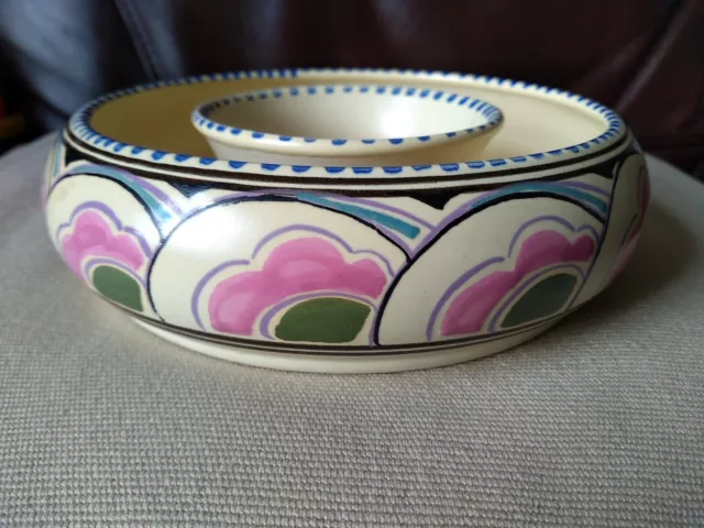 Vintage Honiton, Devon  Pottery Posy Ring - Hand Painted