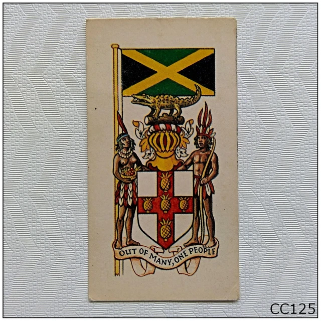 BROOKE BOND FLAGS And Emblems Of The World 14 Jamaica Tea Card (C