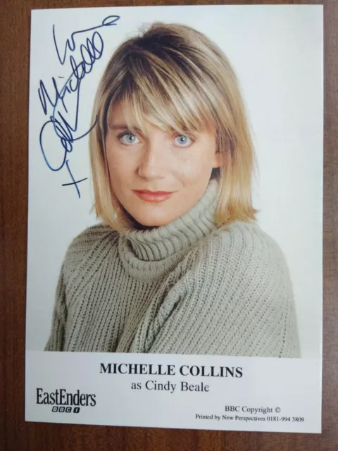 MICHELLE COLLINS *Cindy Beale* EASTENDERS HAND SIGNED AUTOGRAPH CAST PHOTO CARD