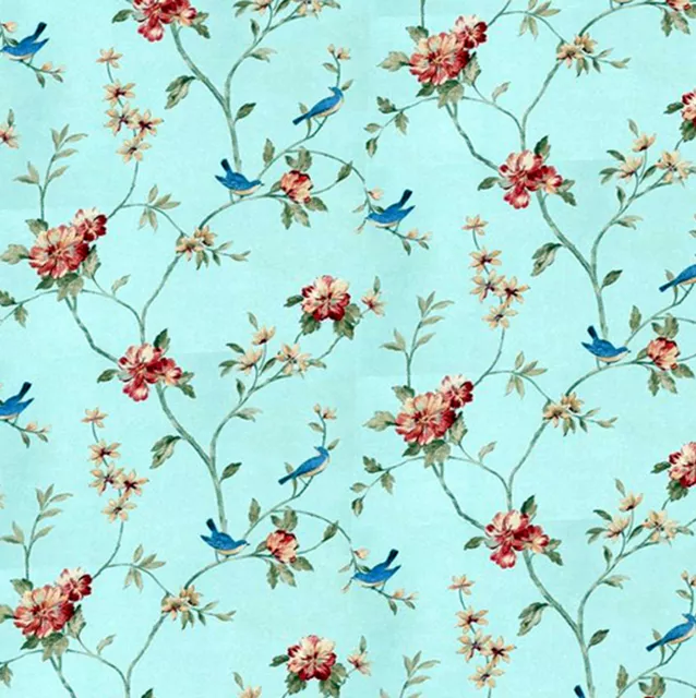 Dolls House Wallpaper 1/12th 1/24th scale Birds Blue Quality Paper #263