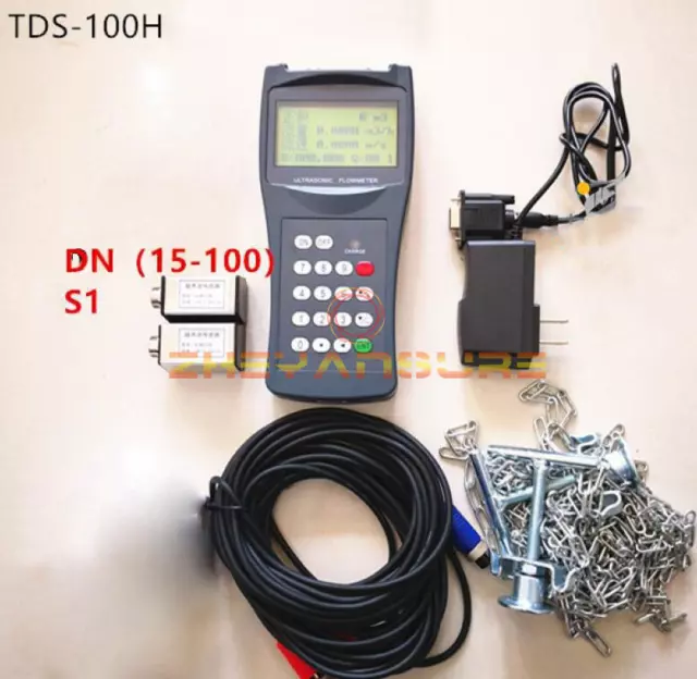 1PC New TDS-100H-S1 Clamp on Sensor (DN15-100mm) Ultrasonic Flow Meter Flowmeter