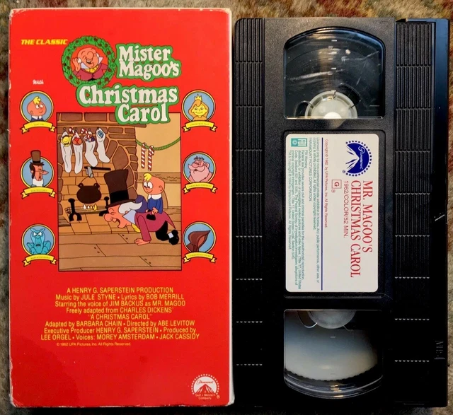 “MISTER MAGOO’S CHRISTMAS Carol” VHS Animated The 1962 Classic 9.99