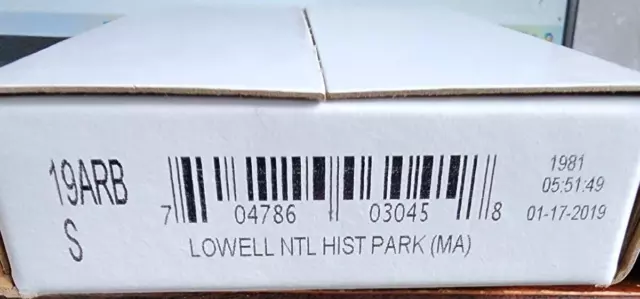 19 ARB 2019 S Massachusetts Lowell Hist. Park - 40 Quarters - Sealed Box - KJS