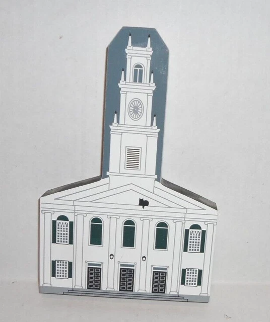 Rare 1993 Cat's Meow First Church of Christ Simsbury, CT Shelf Sitter Wood