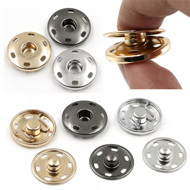 10-21mm 50x Metal Buttons Snap Fastener Press Stud Popper Sew On Sewing Craft_hg