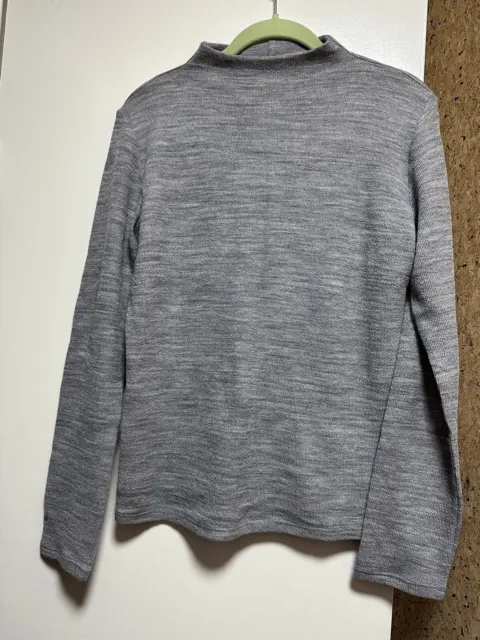Vince Funnel Neck Sweater, Light Heather Grey 80% Wool Sz L