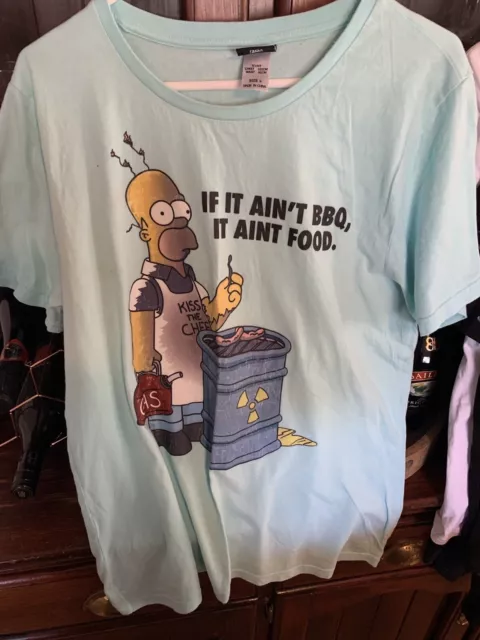 Homer Simpson BBQ T Shirt Simpsons