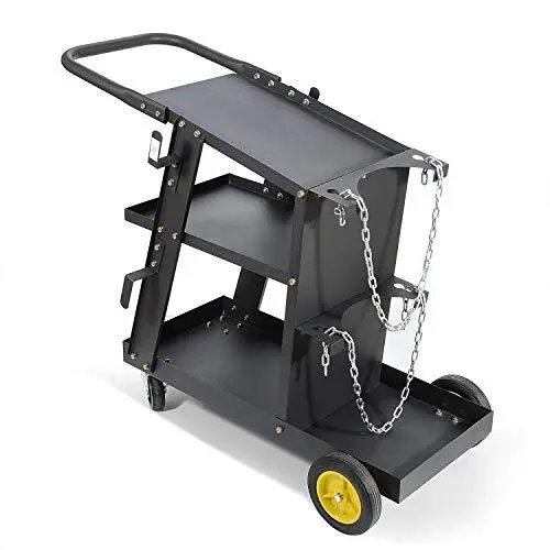 MIG TIG ARC Welder Plasma Cutter Durable Cart with 370 Lbs Weight Capacity 3 ...