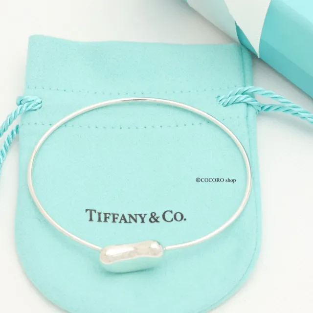 Tiffany & Co. Elsa Peretti Bean Bangle Bracelet Sterling Silver 925 From Japan