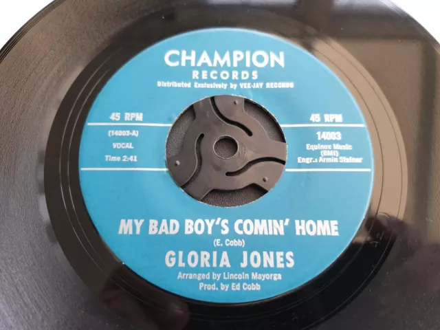 Gloria Jones My Bad Boys Comin Home Tainted Love 1975 Us Press 7" Vinyl Record