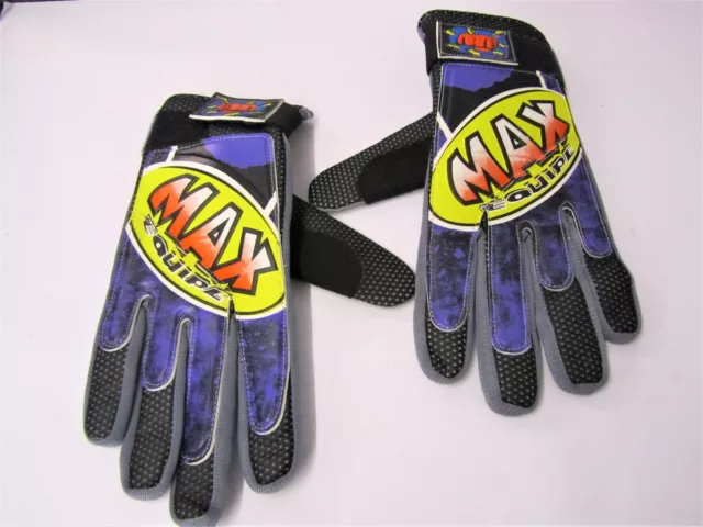 Wulfsport Black purple yellow motocross Adult gloves size XL motorbike mx MTB