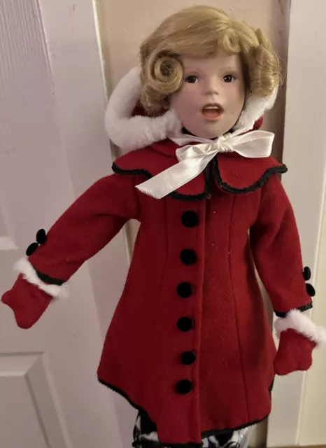 Danbury Mint Collection Shirley Temple Christmas Little Caroler Porcelain Doll