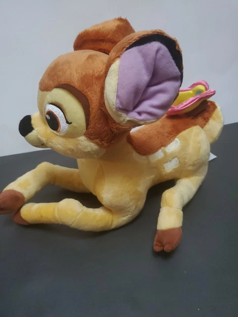 Disney Store Official Bambi Butterfly Plush 14" Soft Baby Deer Lovey Stamped 3