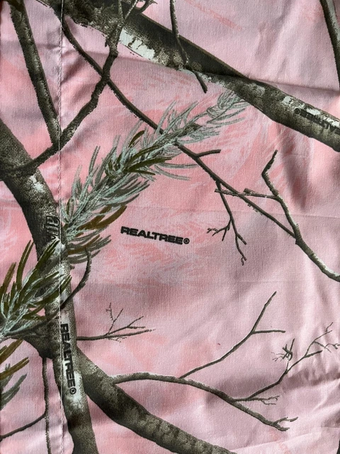 Realtree  Pink Cotton Bath Shower Curtain Fabric Bathroom Curtains 72 x 72